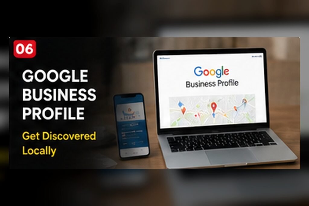 Small business owner reviewing a Google Business Profile optimization checklist