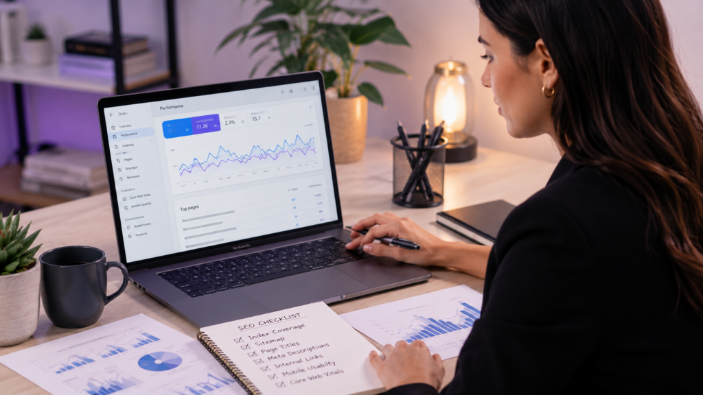 Practical example illustrating prepare website for AI search for a small business
