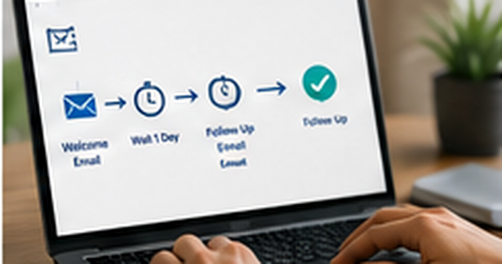 Practical example illustrating email welcome sequence for a small business
