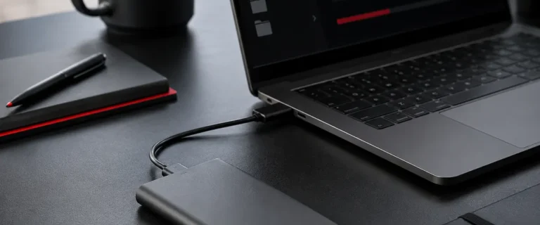 Best portable SSD for business backup on a professional desk